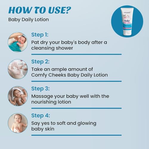 Comfy Cheeks Baby Daily Lotion | With Chamomile, Murumuru Butter, Aloe Vera & Avocado Oil | Soothes Rashes & Nourishes Delicate Skin | Dermatologist-Tested | For Newborns & Infants | 100 ml, Pack of 1 - Image 4