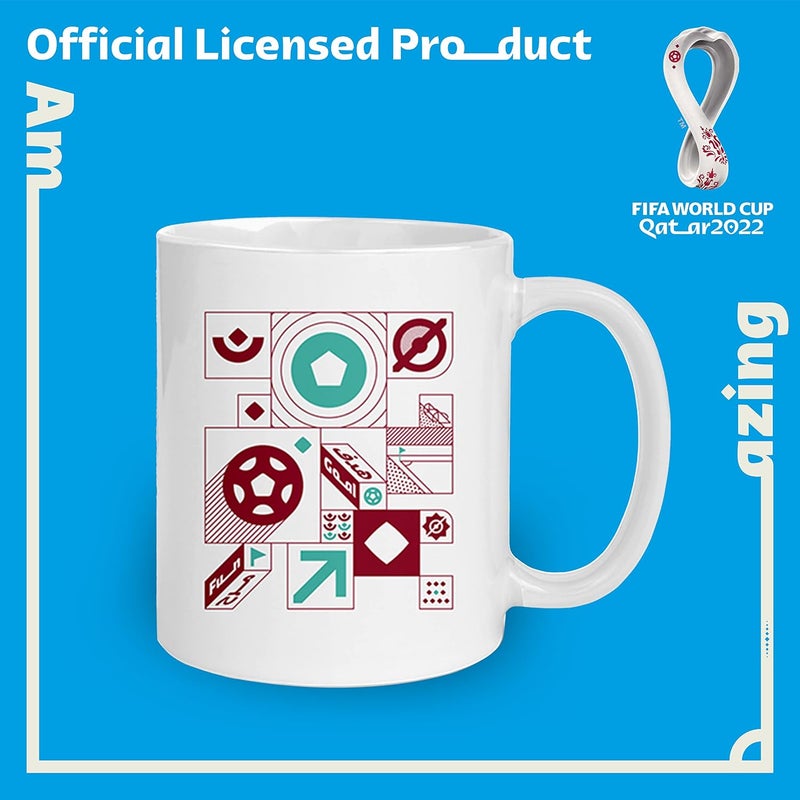 FIFA World Cup Qatar 2022 Graphic Printed Ceramic Mug Generic - 450ml - Image 3