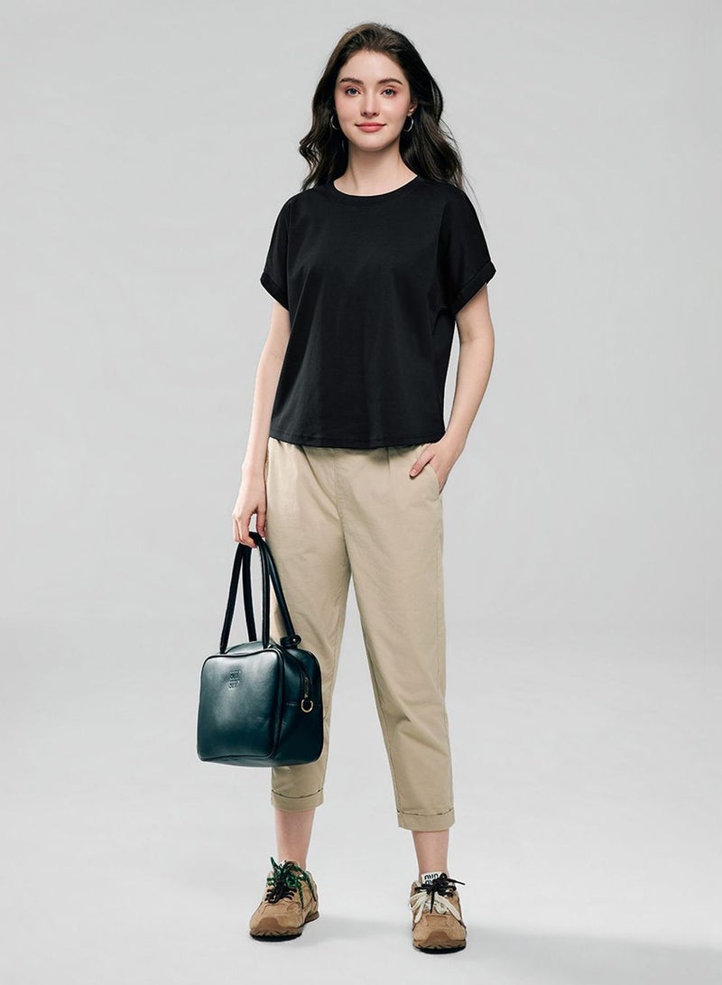 GIORDANO Women Boyfriend Interlock Liquid Tee - Image 2
