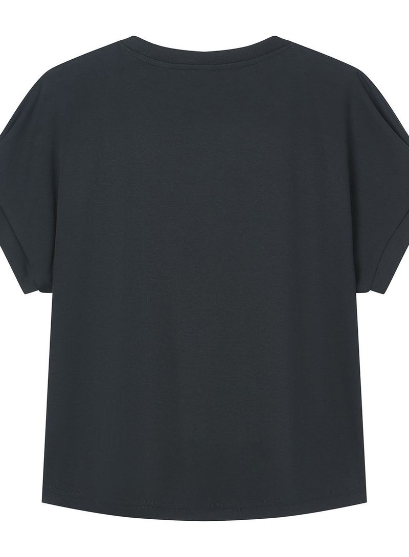 GIORDANO Women Boyfriend Interlock Liquid Tee - Image 4