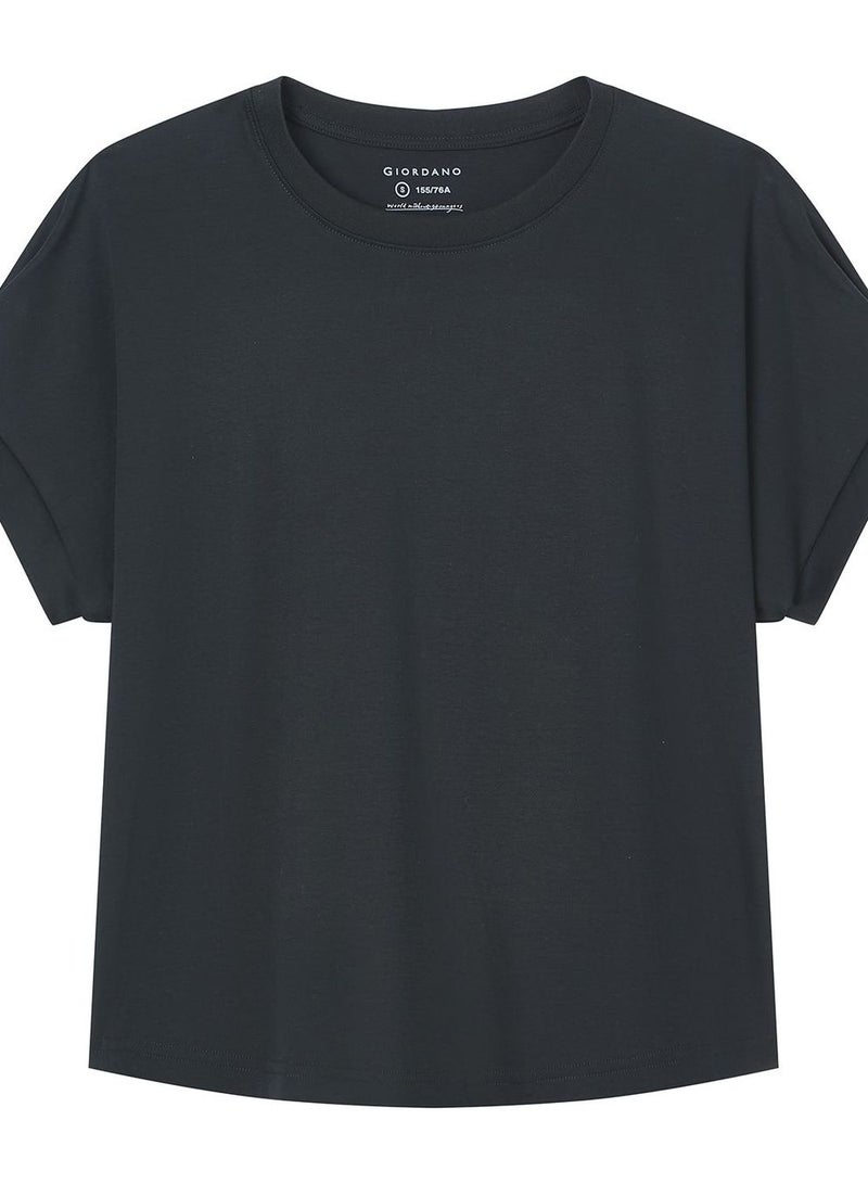 GIORDANO Women Boyfriend Interlock Liquid Tee - Image 3