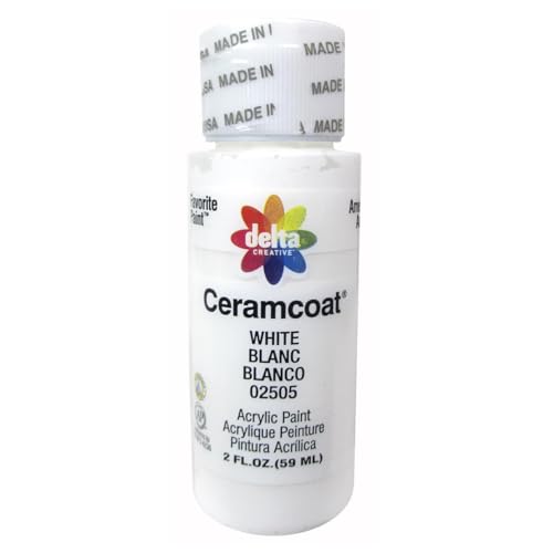 Delta Creative Ceramcoat Acrylic Paint in Assorted Colors (2 oz), 2505, White - Image 1