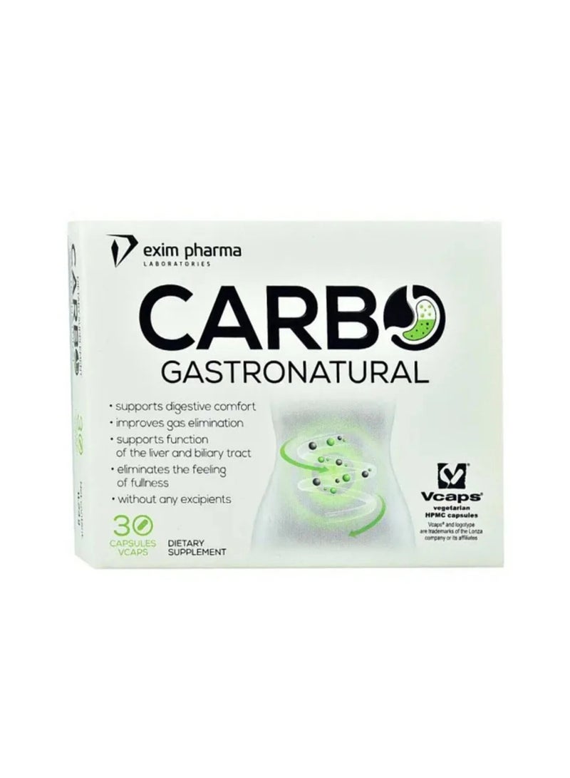 Carbo Gastronatural Capsules 30s – Natural Digestive & Bloating Relief Supplement