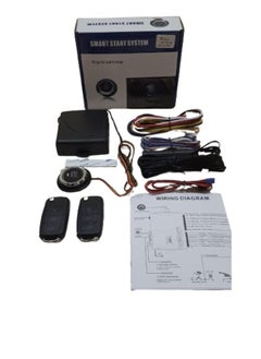 MR.SMART 12V Car Passive Keyless Entry System PKE Engine Starter Push Button Vehicles Start/Stop Kit Safe Lock with 2 Smart Key  - Image 1