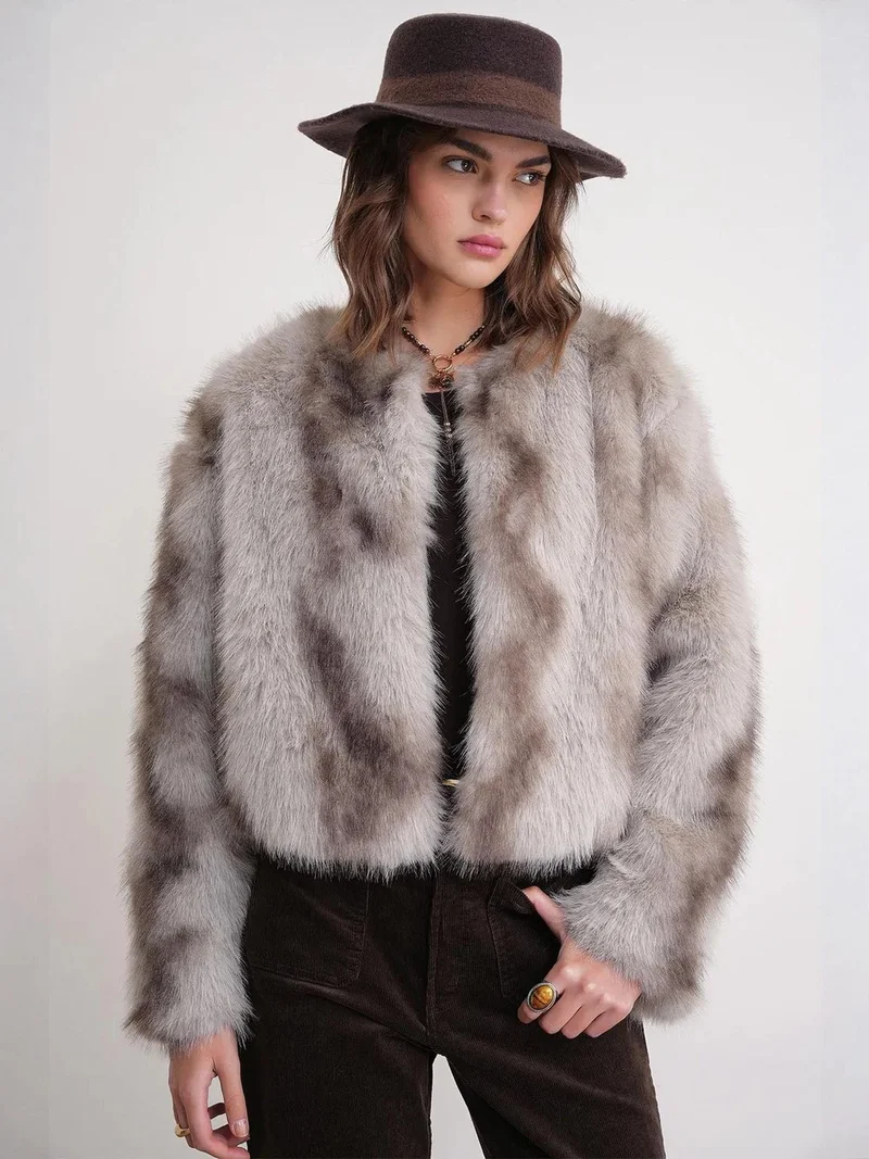 MixRay Mixray Faux Fur Jacket