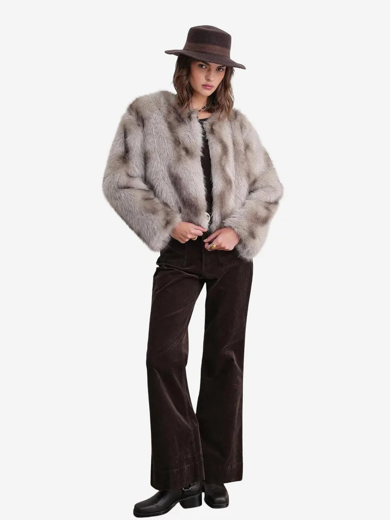 MixRay Mixray Faux Fur Jacket