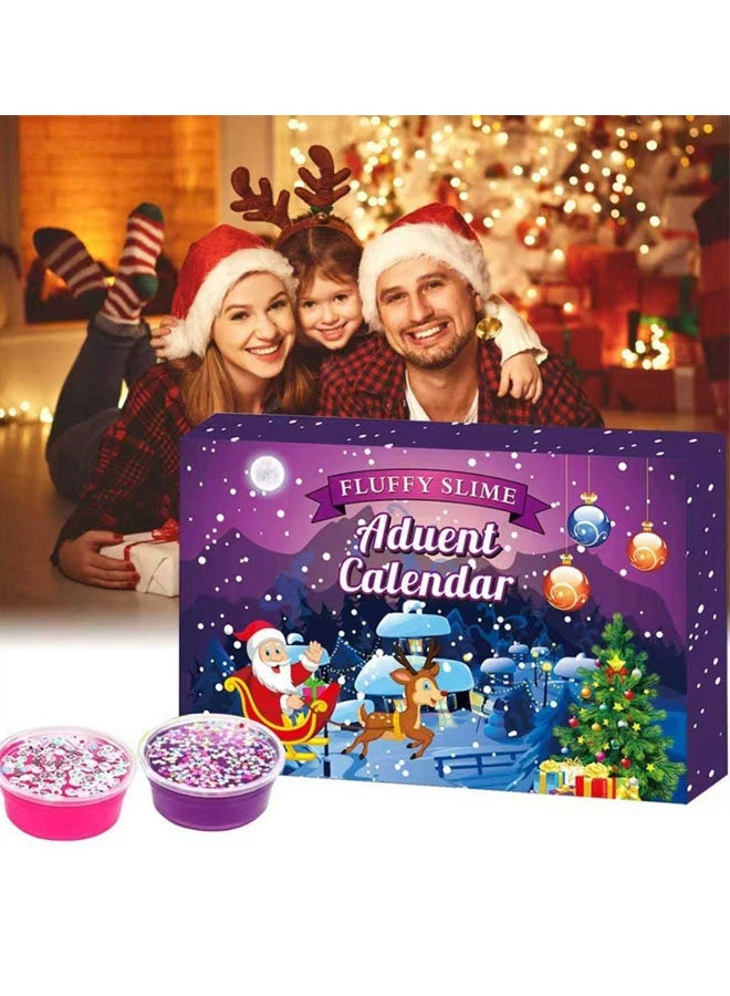 Beauenty 2025 Christmas Slime Kit, Countdown to Christmas with 24 Pack Fluffy Slime Kit, Advent Calendar Slime Kit for Kids Boys And Girls over 6+ - Image 4