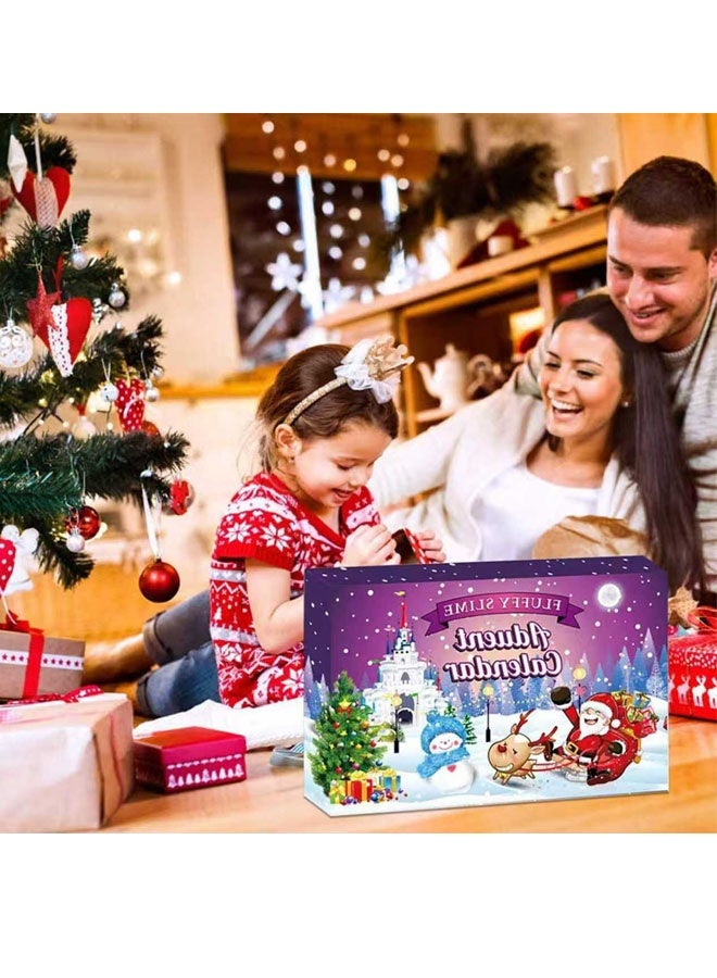 Beauenty 2025 Christmas Slime Kit, Countdown to Christmas with 24 Pack Fluffy Slime Kit, Advent Calendar Slime Kit for Kids Boys And Girls over 6+ - Image 2