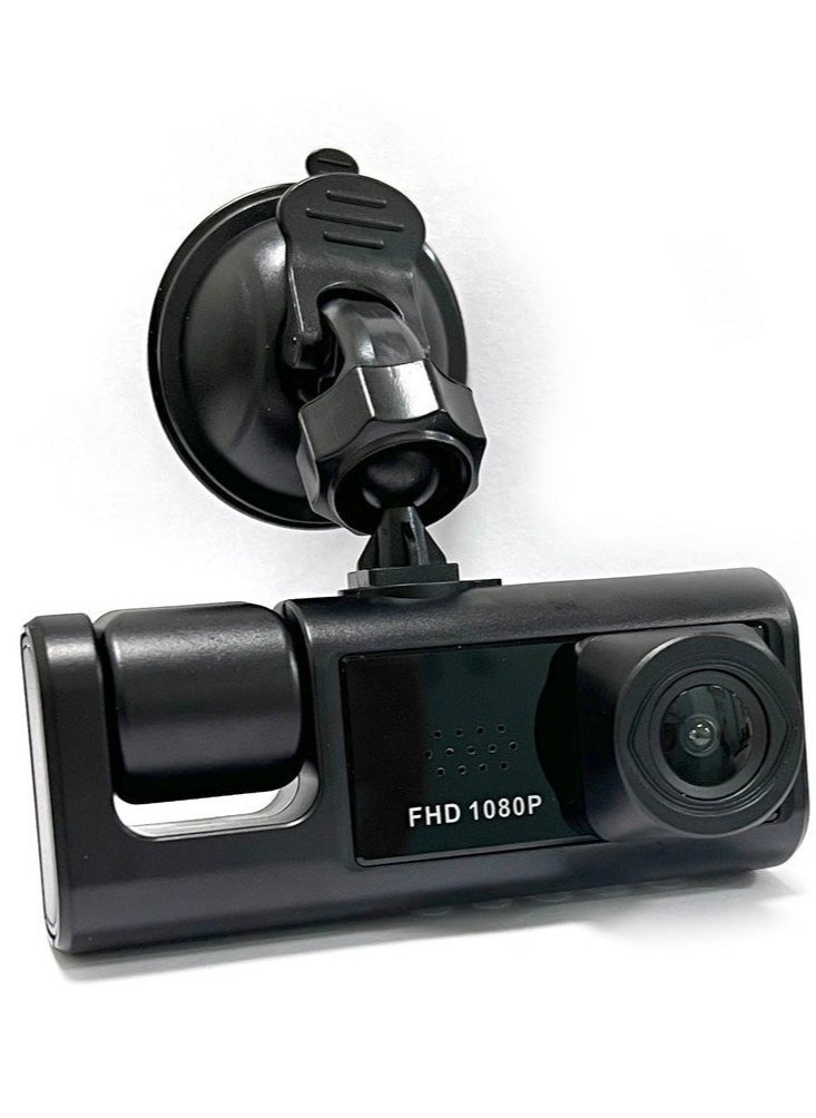 Generic - NEW 3-Channel Car Dash Camera: 130° Wide Angle, 1296x1080P Front, Inside, and Rear Camera - Image 1