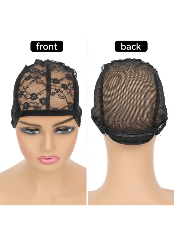 ShineDown 2 Pcs Black Lace Wig Cap-Breathable Soft Adjustable Wig Caps For Women, Elastic Stretchable Mesh Fabric With Soft Edges, Secure Fit For Hair Extensions and Headscarf, Hypoallergenic and Breathable - Image 5