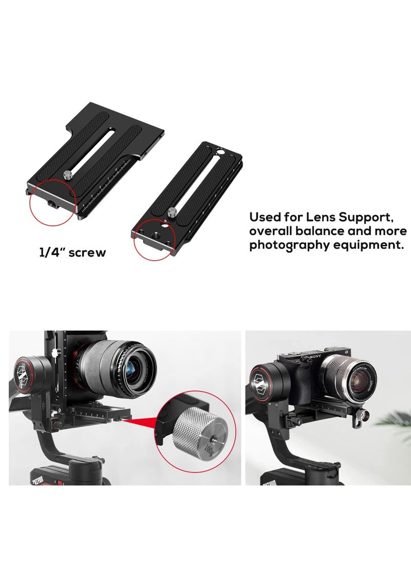 SYOSI Aluminum L Bracket Vertical Horizontal Switching Quick Release Plate for DJI Ronin RS2 RSC2 for Zhiyun Weebill-S Gimbal Stabilizer Tripod Monopod and SLRs - Image 5