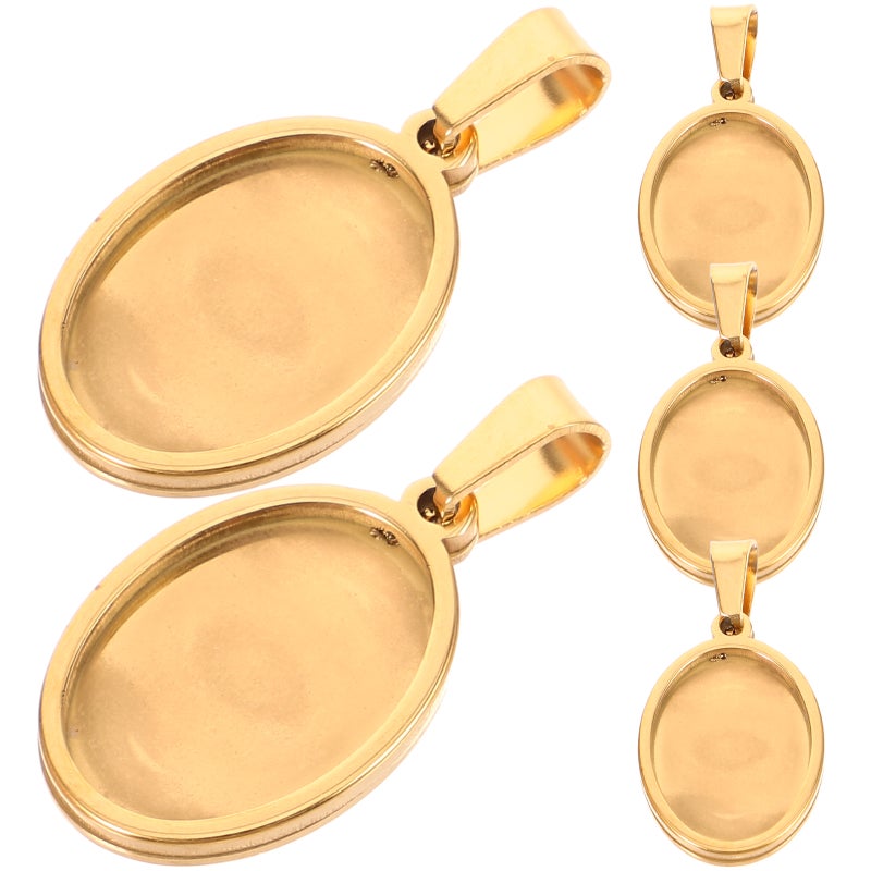 Stainless Steel Bezel Trays for DIY Crafting,Jewelry Making,Blank Pendants - Image 1