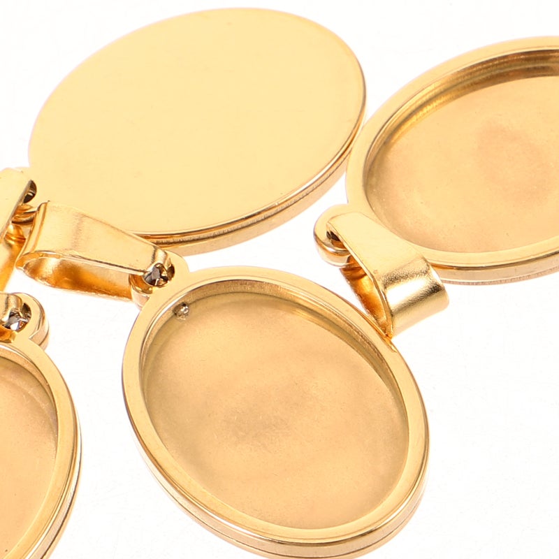 Stainless Steel Bezel Trays for DIY Crafting,Jewelry Making,Blank Pendants - Image 3