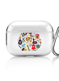Classic Clear printed Case for Apple AirPods Pro 2nd Generation Thin Transparent Cover [Designed for Apple AirPods Pro 2nd Generation] - Muscial Instruments
