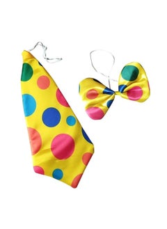 BinaryABC BinaryABC Clown Tie and Bow Tie SetClown Costume PropsHalloween Carnival Circus Costume Fancy Dress Accessories  - Image 3