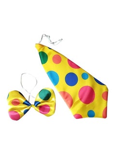 BinaryABC BinaryABC Clown Tie and Bow Tie SetClown Costume PropsHalloween Carnival Circus Costume Fancy Dress Accessories  - Image 2