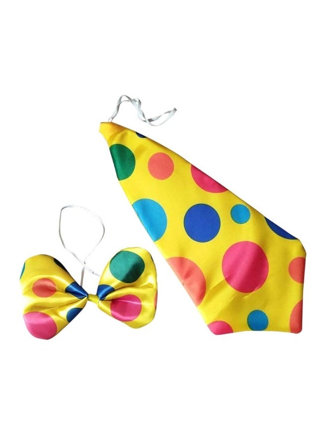BinaryABC Clown Tie and Bow Tie SetClown Costume PropsHalloween Carnival Circus Costume Fancy Dress Accessories - Image 2