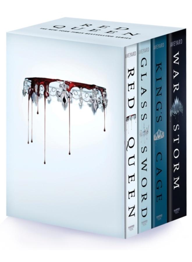 Red Queen 4-Book Paperback Box Set : Red Queen, Glass Sword, King's Cage, War Strom 
