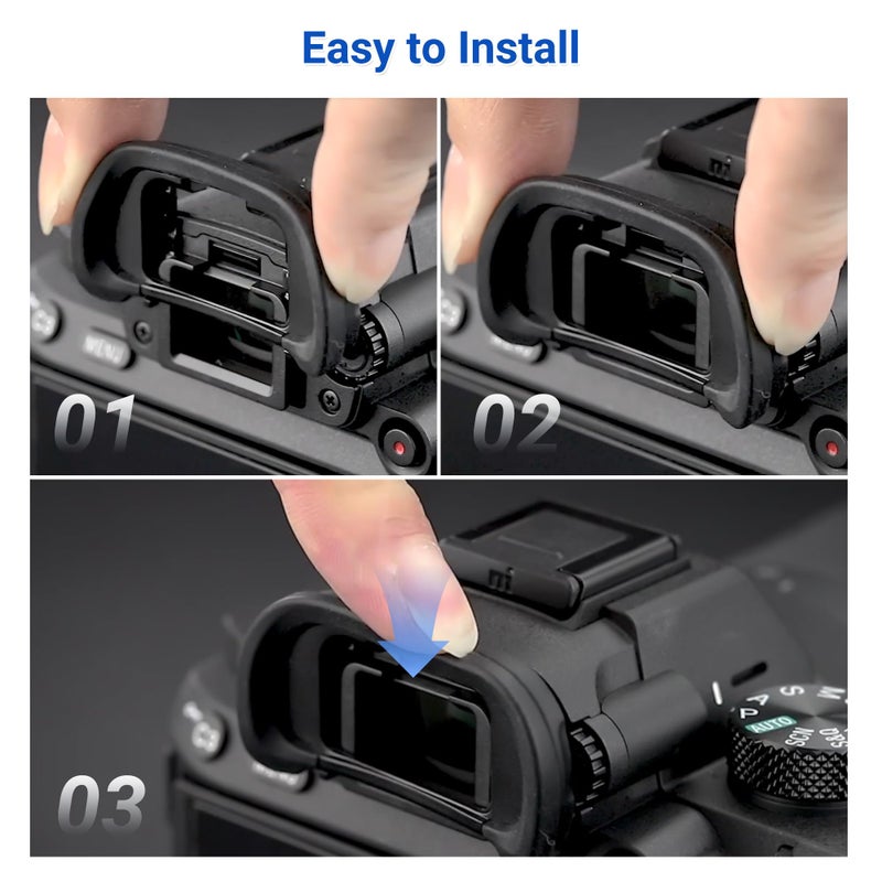 JJC 2-Pack FDA-EP18 Eyecup Eyepiece Eye Cup for Sony A7 A7II A7III A7R A7RII A7RIII A7RIV A7S A7SII A9 A99II A58 for Sony A7 A7 II A7 III A7R A7R II A7R III A7R IV A7S A7S II A99 II A58 Camera - Image 4