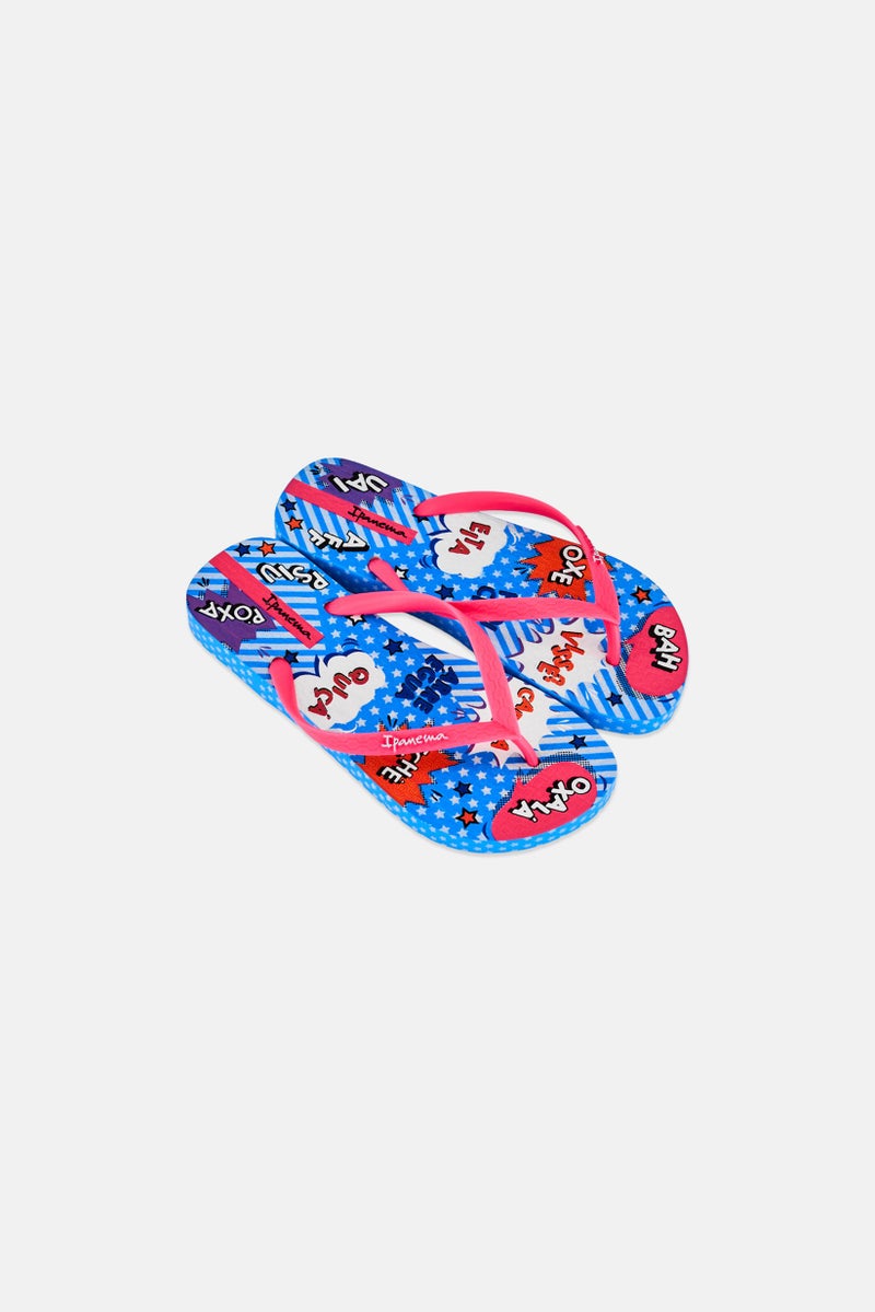 Ipanema Kids Girl Everyday Graphic Print Slip On Slippers, Multicolor - Image 2