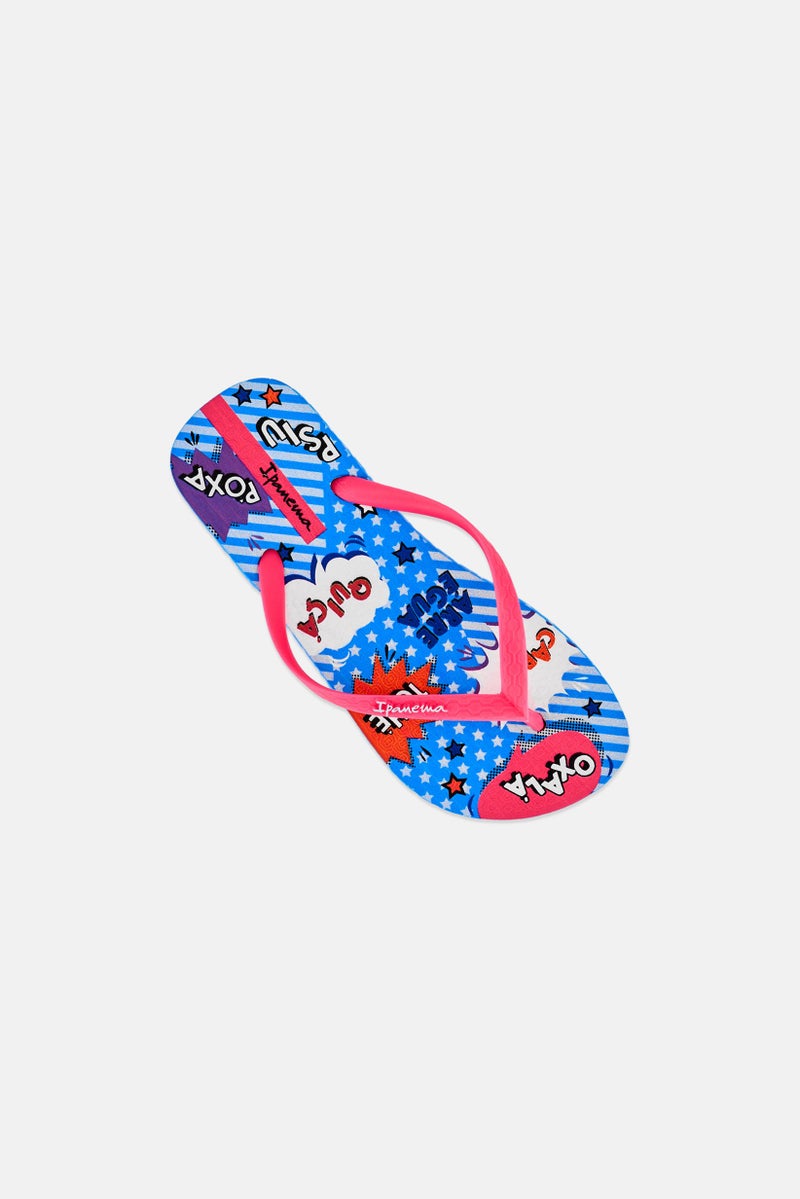 Ipanema Kids Girl Everyday Graphic Print Slip On Slippers, Multicolor - Image 4