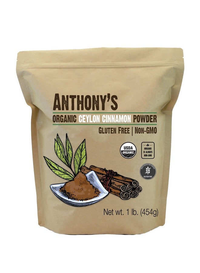 Anthony's Organic Ceylon Cinnamon Powder, 1 lb, Ground, Gluten Free, Non Irradiated, Non GMO, Keto Friendly - Image 1