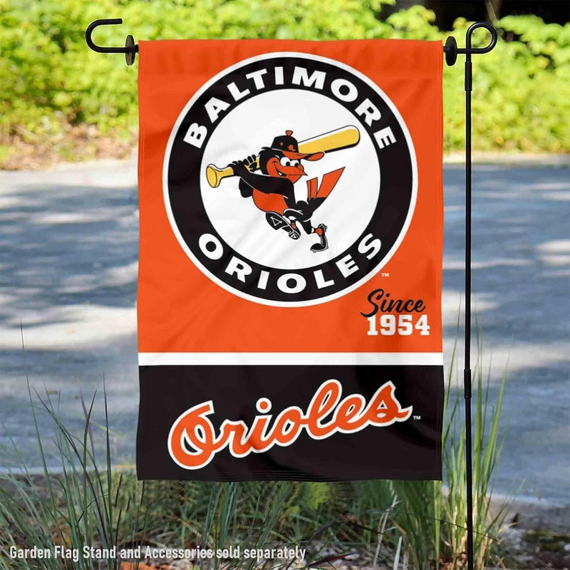 WinCraft WinCraft Baltimore Orioles Retro Vintage Throwback Double Sided Garden Flag  - Image 2