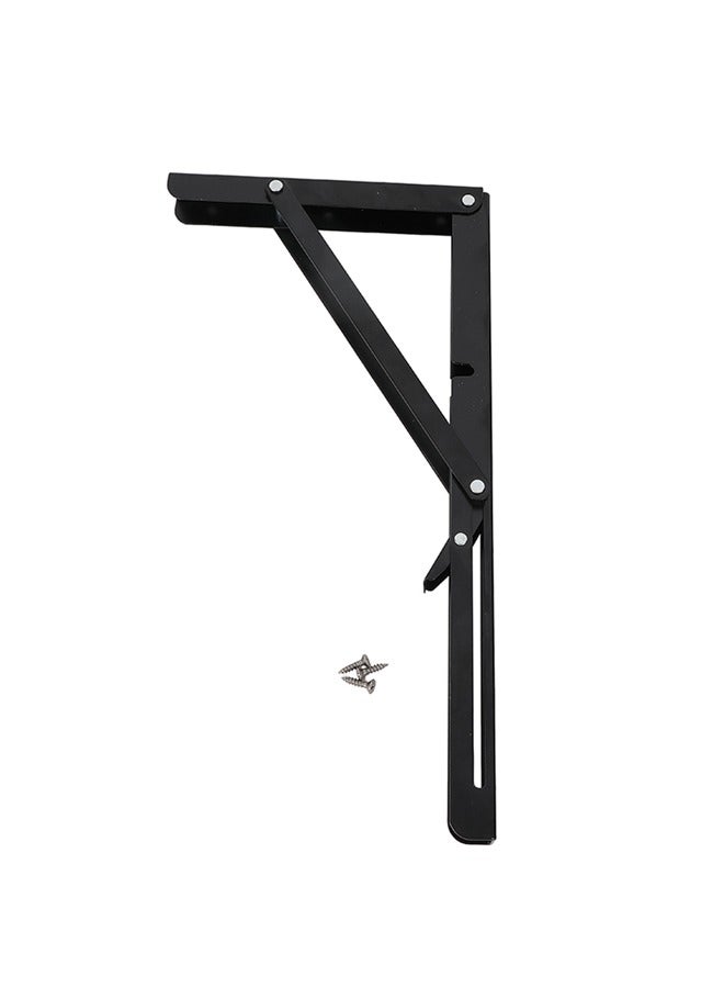 LAWAZIM Bracket - 40x19.5cm Black - Heavy Duty Space-Saving One-Touch Adjustable Foldable Wall Shelf Bracket for Wall-Mounted Storage, DIY, Utility Room, Kitchen, Garage, and RV Shelving Solutions  - Image 3