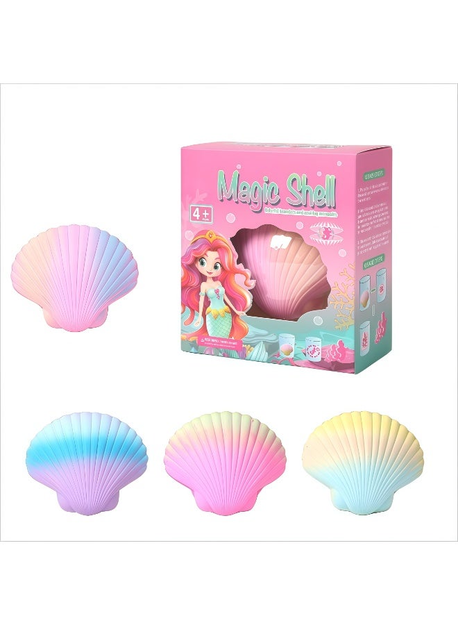 ILovhaprty Magic Mermaid Shell Surprise Box – 1pcs Mermaid Theme Hatch & Grow Seashell Toy with Ocean Necklace Inside, Water-Activated Expanding Shell Gift, Mystery Blind Box Party Favor for Kids Girls - Image 1