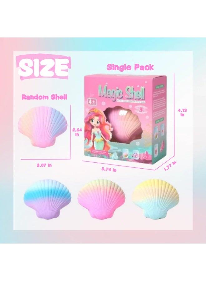 ILovhaprty Magic Mermaid Shell Surprise Box – 1pcs Mermaid Theme Hatch & Grow Seashell Toy with Ocean Necklace Inside, Water-Activated Expanding Shell Gift, Mystery Blind Box Party Favor for Kids Girls - Image 2