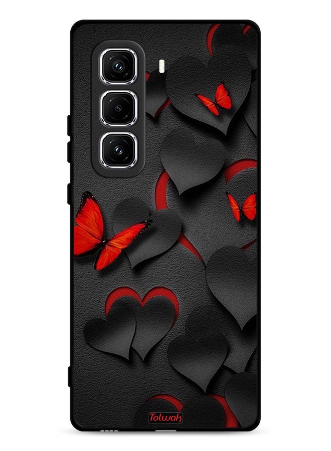 Tolwak غطاء حماية إنفينكس هوت 50 برو بلس 4G بنمط القلوب والفراشات - Image 1