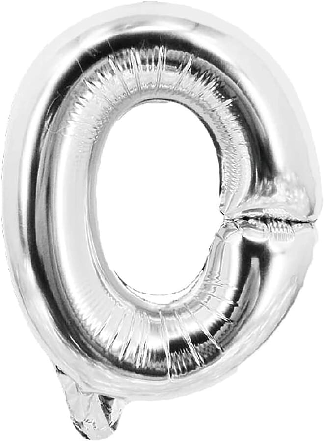 Party Time 0 Number Foil Balloons Silver - Image 2