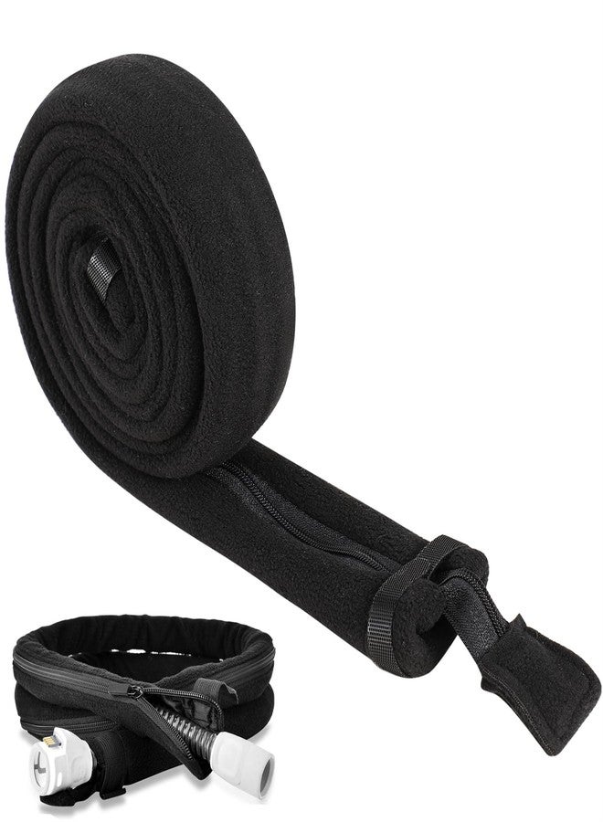 CUNQN CPAP Tube Cover Black Cpap Hose Covers 6FT Tubing Wrap Ultra Soft Zippered Fleece Cover CPAP Accessories for All CPAP Tubing - Image 1