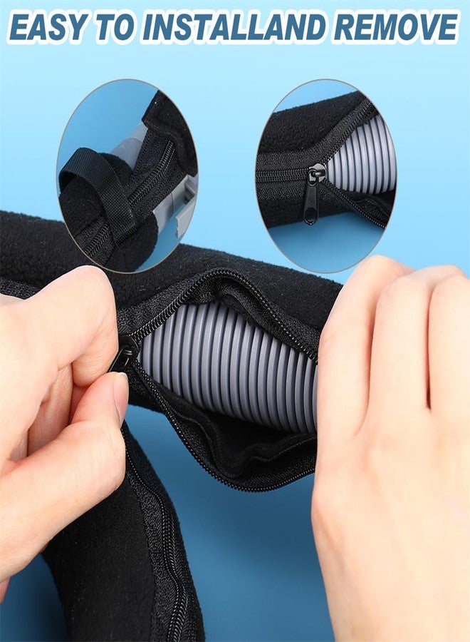 CUNQN CPAP Tube Cover Black Cpap Hose Covers 6FT Tubing Wrap Ultra Soft Zippered Fleece Cover CPAP Accessories for All CPAP Tubing - Image 3