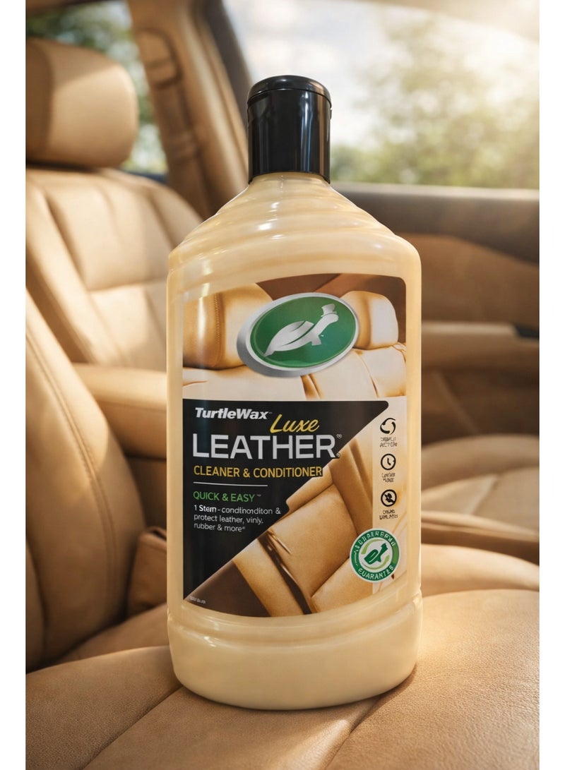 Luxe Leather Cleaner & Conditioner 500ml – Triple-Action pH-Balanced Cream with Cocoa Butter, Vitamin E & Aloe Vera for Ultimate Leather Restoration