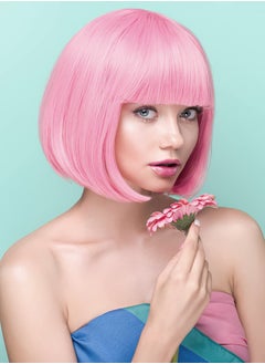 KASTWAVE Featured Wigs with Party Sunglasses, Makeup Party Kit, Color Bob Wig, Cosplay Wigs and Party Wigs, Party Wigs Decorations Favors (Pink)  - Image 3