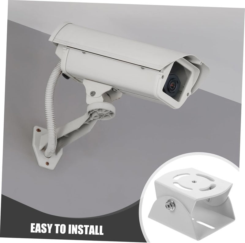 POPETPOP 1 Set Universal Joint Bracket Monitor Mount for Compatible Indoor Motion Security Bracket Holder Bracket Clamp White Aluminum Alloy - Image 5