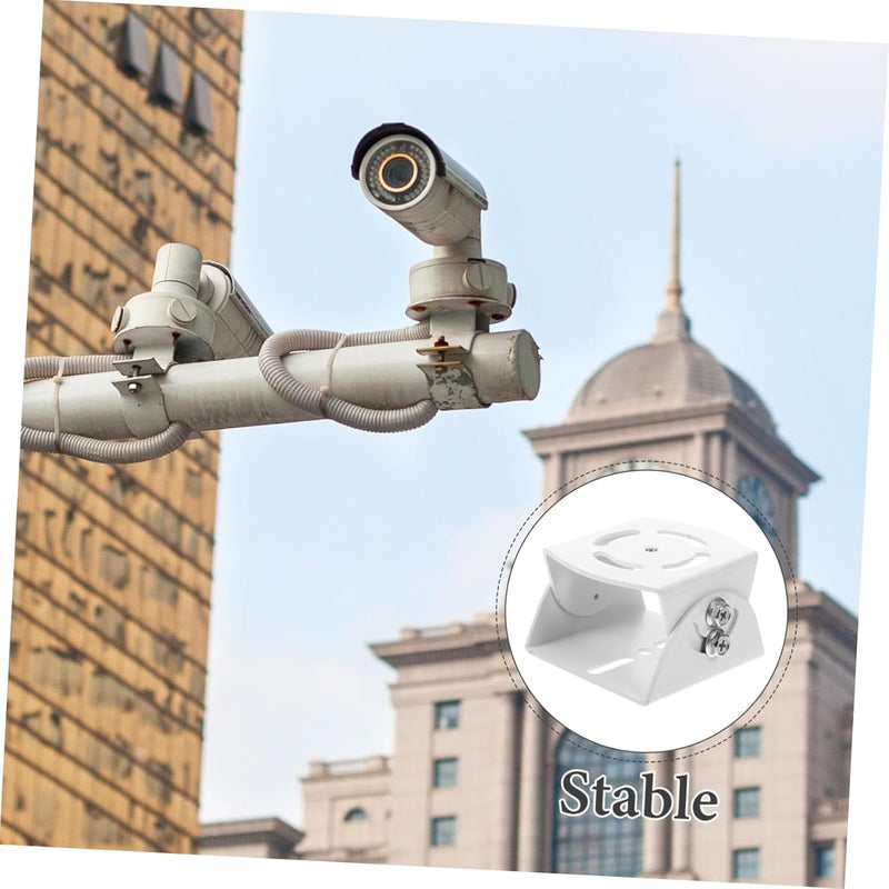 POPETPOP 1 Set Universal Joint Bracket Monitor Mount for Compatible Indoor Motion Security Bracket Holder Bracket Clamp White Aluminum Alloy - Image 3