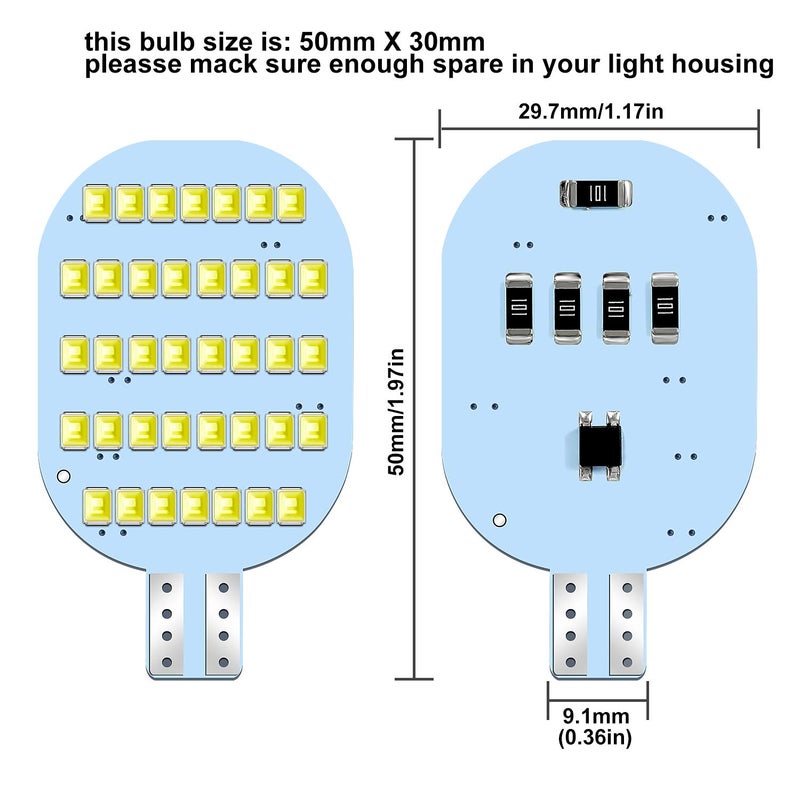 ACOHUIKE Super Bright T10 921 922 912 LED Bulbs for 12V RV Ceiling Dome Light RV Indoor Lights Camper Trailer Motorhome Marine Boat Dome Interior Light (Pack of 20, White) - Image 2