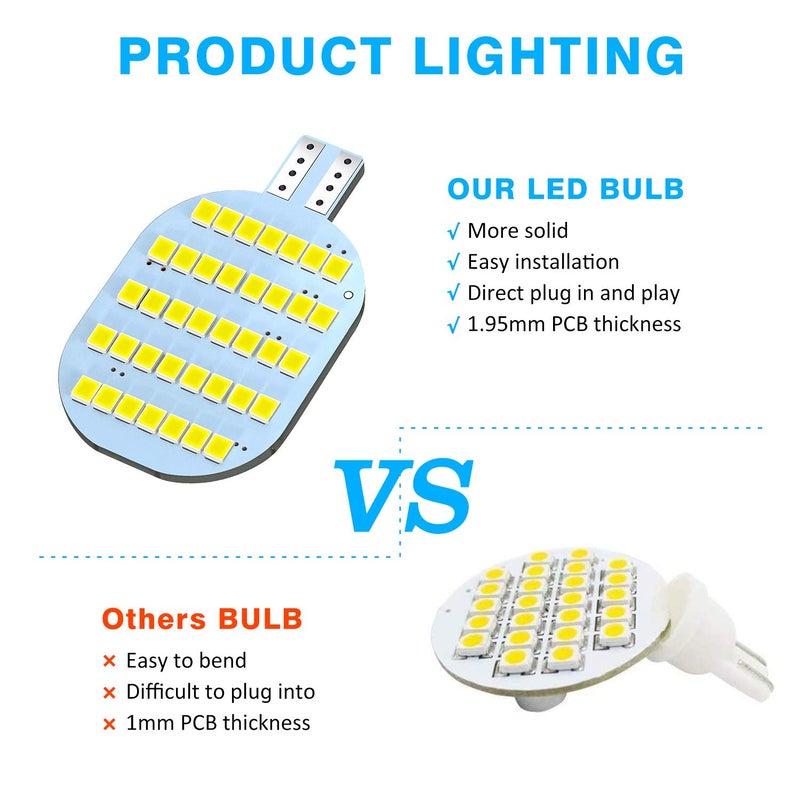 ACOHUIKE Super Bright T10 921 922 912 LED Bulbs for 12V RV Ceiling Dome Light RV Indoor Lights Camper Trailer Motorhome Marine Boat Dome Interior Light (Pack of 20, White) - Image 3