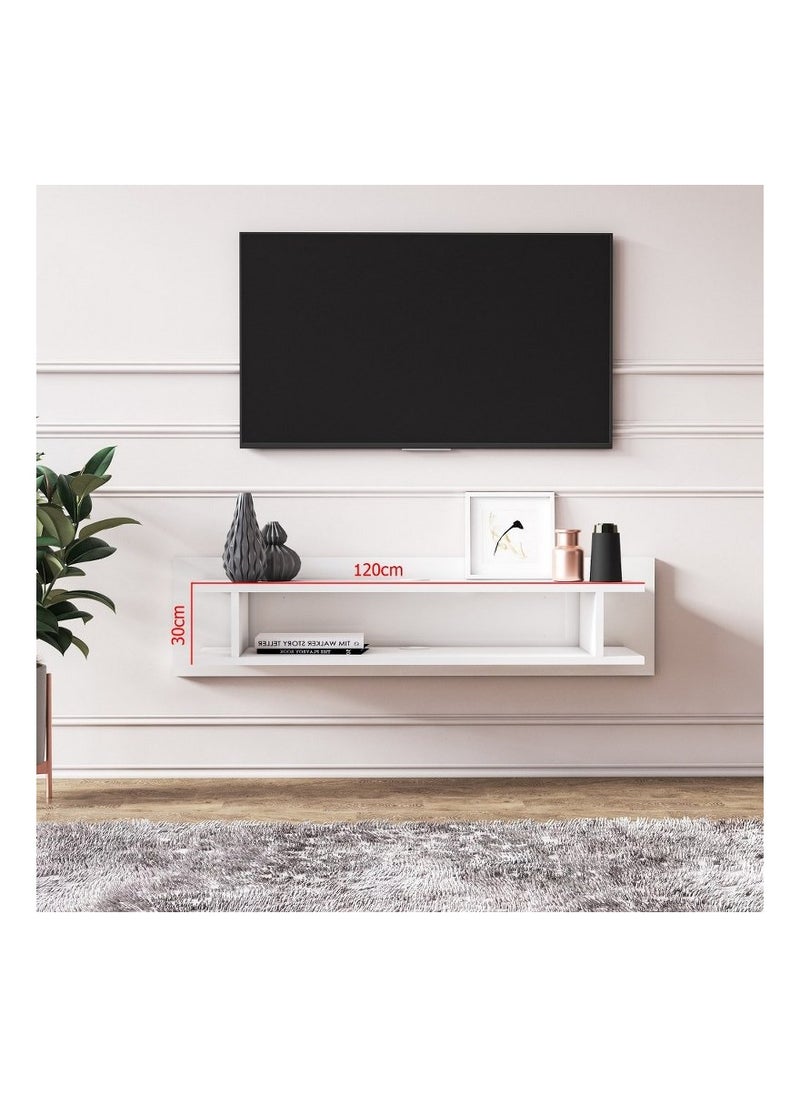 Home Gallery "home gallery Modern White Floating TV Stand - White "  - Image 2