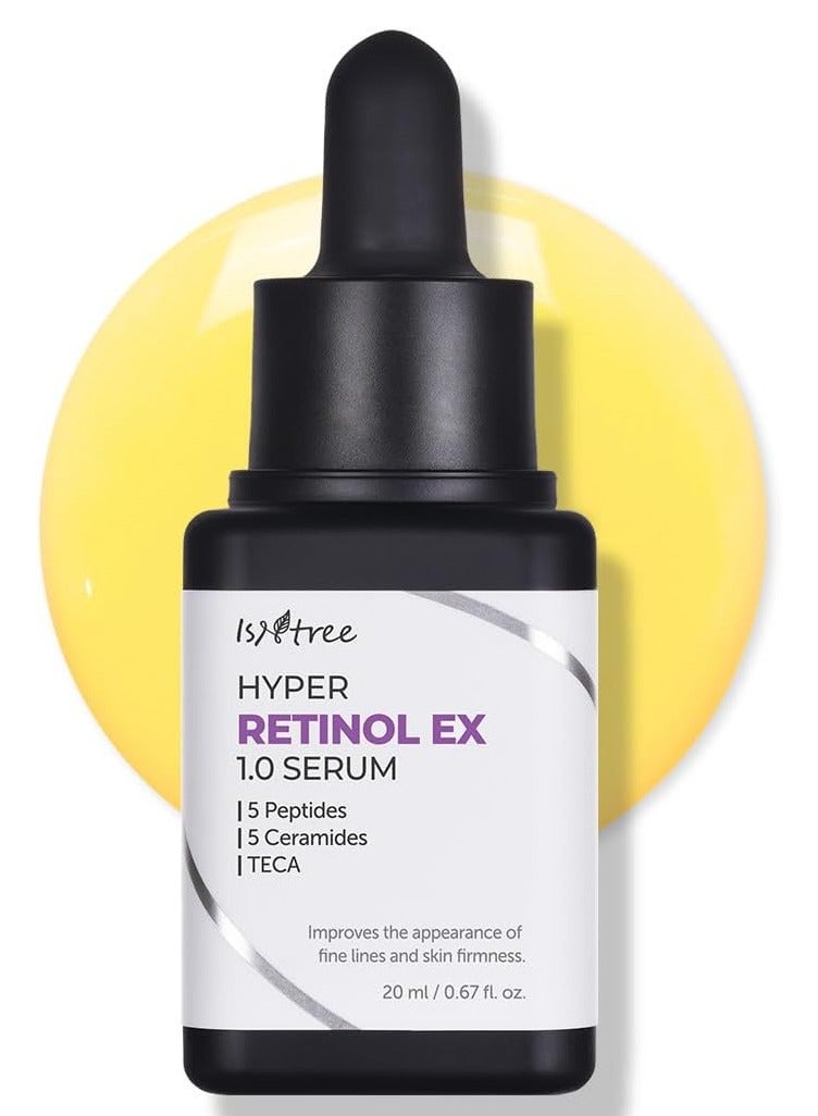 IsNtree Hyper Retinol EX 1.0 Serum 20ml | 5 Peptides | 5 Cermaides | Helps Reduce Fine Lines - Image 1
