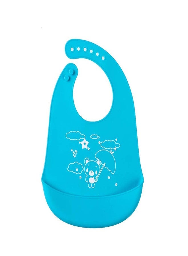 Moppets Baby Bibs with Food Catching Pocket (Blue & Orange) - Newborn to 3 Years - Image 5