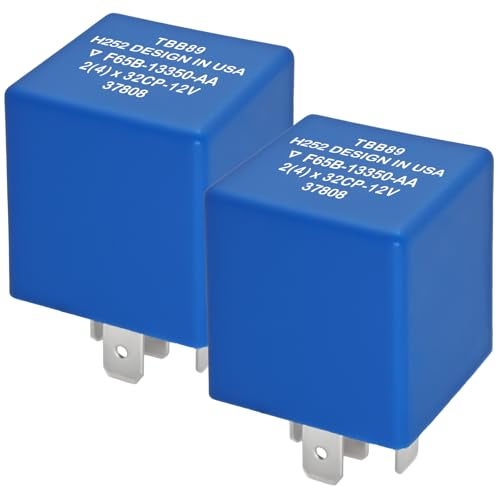 Casalytics 5-Pin Flasher Relay F65B-13350-AA, 5C3T-13350-AA TBB89 (Pack of 2) - Fix Fast Hyper Flash for Turn Signals & Hazard Warnings - Replacement for Ford, Lincoln, Mercury - Image 1