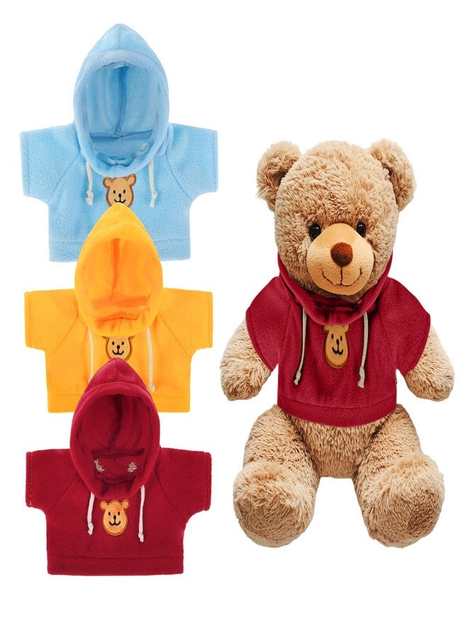 oruola 3pcs Clothes for Stuffed Animals,Soft Build a Bear Outfits, Cute Stuffed Animal Clothes, Suitable for Newlyweds, Mom, Ladies Baby Shower, Valentine's Day Party Gifts,Yellow, Blue, Red - Image 1
