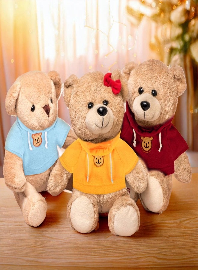 oruola 3pcs Clothes for Stuffed Animals,Soft Build a Bear Outfits, Cute Stuffed Animal Clothes, Suitable for Newlyweds, Mom, Ladies Baby Shower, Valentine's Day Party Gifts,Yellow, Blue, Red - Image 4