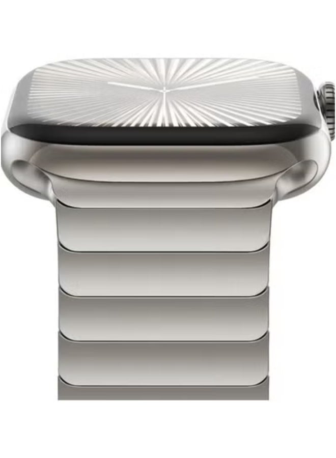 CHANCHY Stainless Steel Band Compatible With Apple Watch Ultra 49mm, Series 8 7 6 SE 5 4 3 2 1, Adjustable Metal Strap With Folding Clasp For iWatch 49mm 45mm 44mm 42mm 41mm 40mm 38mm | Durable Replacement Link Bracelet For Men & Women – Premium Fit - Image 2