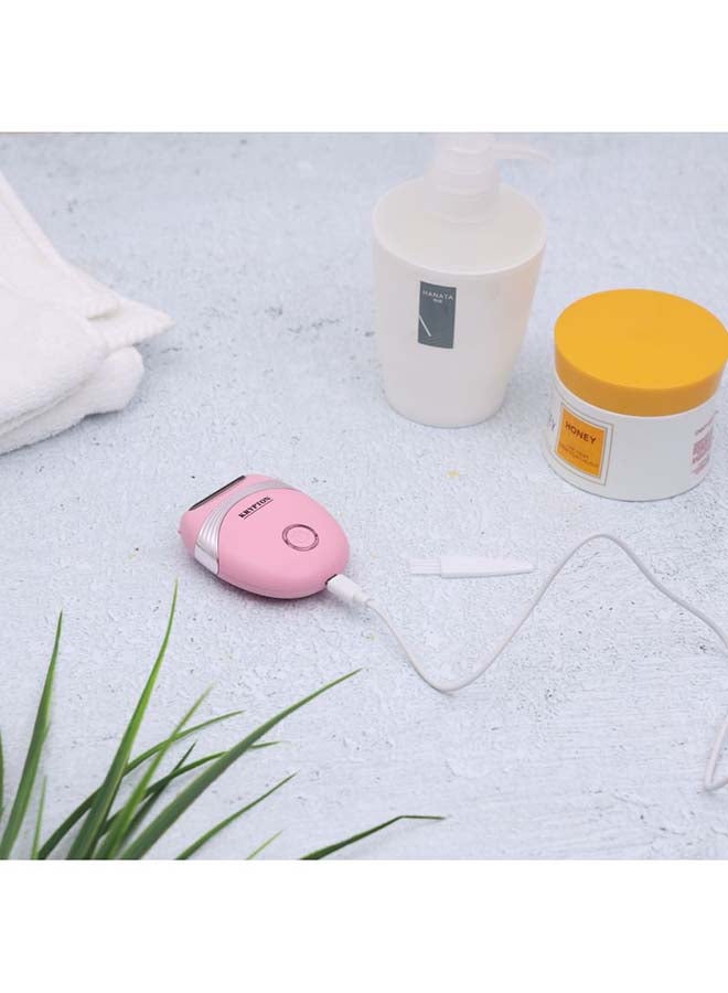 KRYPTON 2-in-1 Cordless Rechargeable Lady Shaver – Facial & Body Hair Removal, Wet & Dry Use, USB Charging, Bikini & Underarm Trimmer Pink 450grams - Image 2