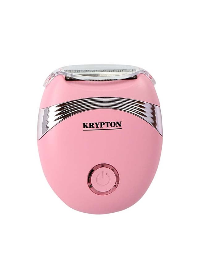 KRYPTON 2-in-1 Cordless Rechargeable Lady Shaver – Facial & Body Hair Removal, Wet & Dry Use, USB Charging, Bikini & Underarm Trimmer Pink 450grams - Image 1