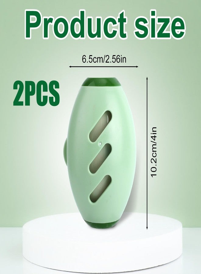 Gosknor 2pcs Reusable Washable Lint Roller, Mini Lint Roller Travel Size Cat Dog Hair Roller Ball Portable Pet Hair Sticky Remover Fabric Shaver Cleaner for Clothing Sofas Debris Dust (Green) - Image 2